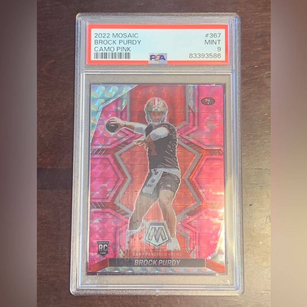 2022 Mosaic Brock Purdy Pink Camo #367 PSA 9
San Francisco 49ers